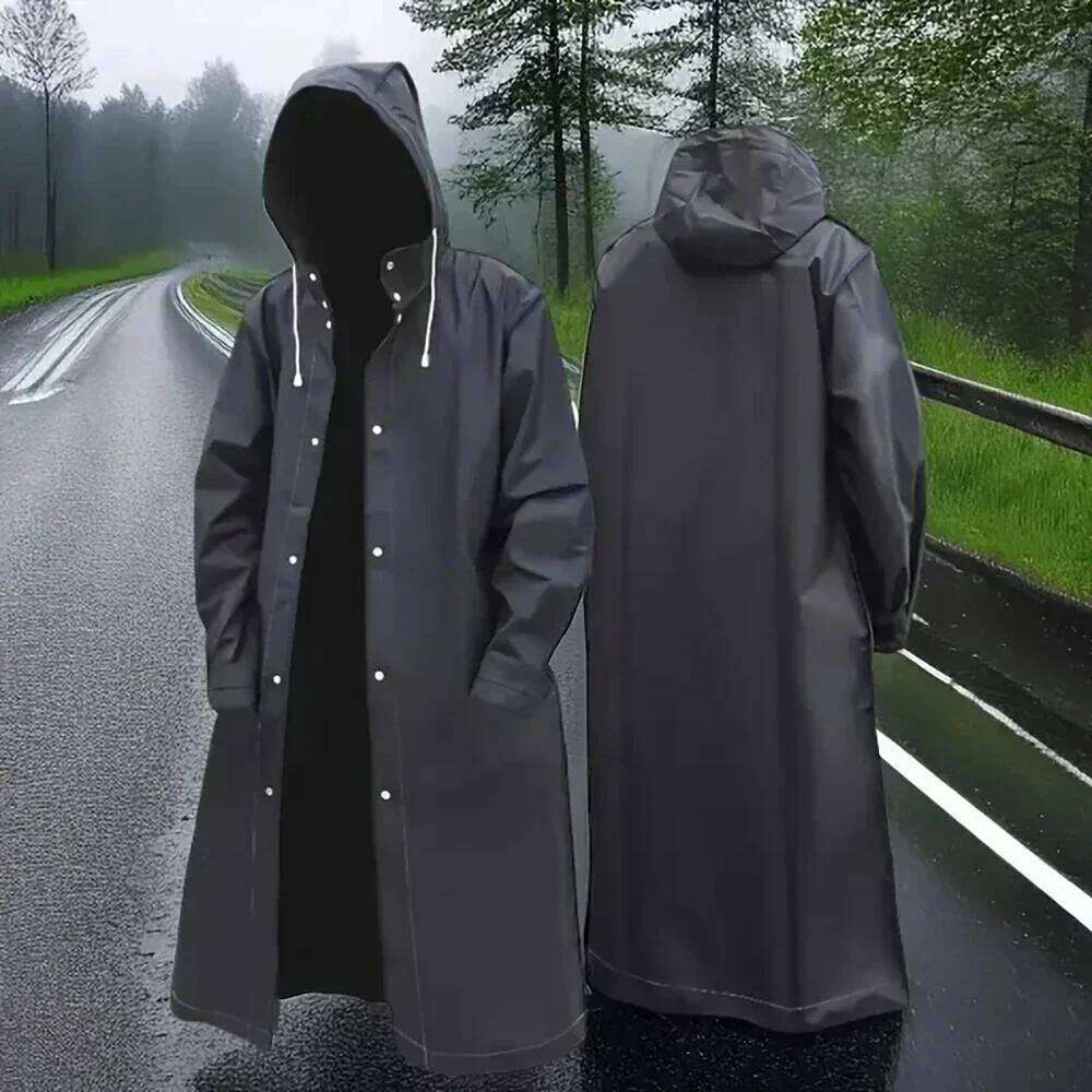 Disposable Portable EVA for Adults Reusable Rain Ponchos Outdoor Motorcycle Cycling Hiking Lightweight Raincoats