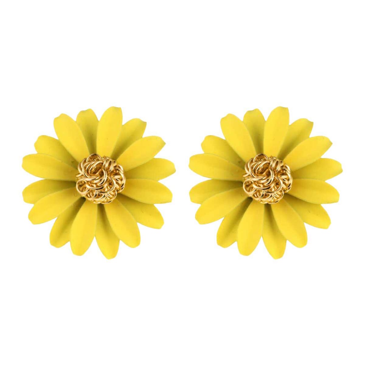 Enacolor New Korean Daisy Sun Flower Stud Earring