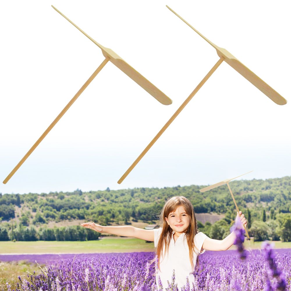 10Pcs New Wooden for Boy Girl Hand Rub Propeller Bamboo Dragonfly Flying Accessories Flying Fairy