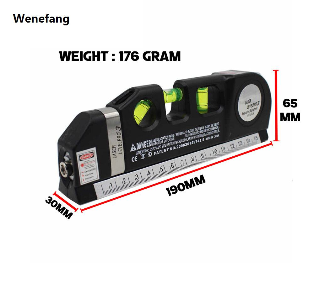 Wenefang 4 IN 1 FIXIT LEVEL PRO 3 LASER LEVEL Multifunctional Measurement 2025 New Tools (Tape Measure,Laser,Spirit Level) Addon Tripod