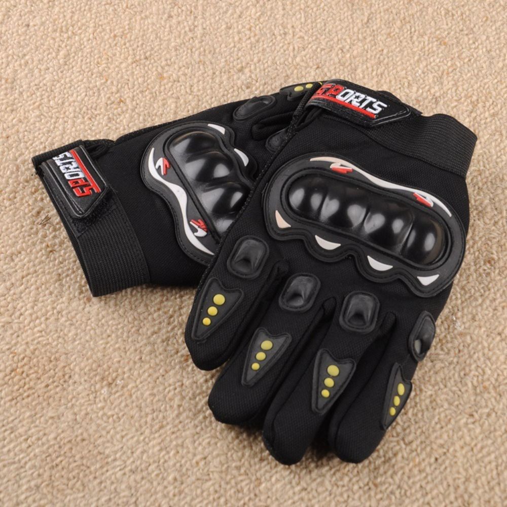 Durable Polyester Motorcycle Riding Gloves Breathable Black Blue Red Cycling Gloves Nonslip Wear-resistant Touch Screen Glove Driving Cycling