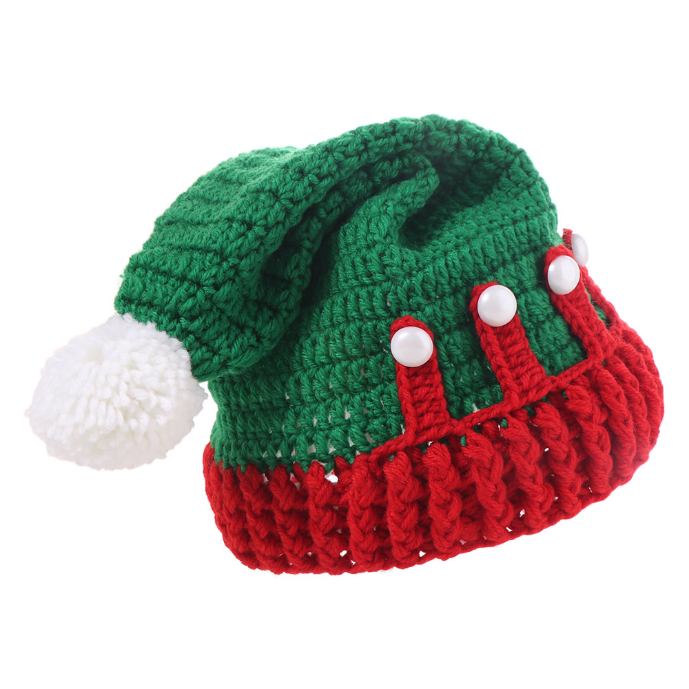 Gift Creative Christmas Hat Soft Thicken Knitted Crochet Caps Keep Warm Merry Christmas Hat Santa Knitted Hat Children