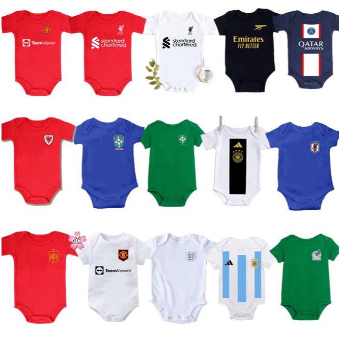 2022-2023 newest Newborn Baby Romper Jersey 22-23 Liverpool Paris Football Jersey Cotton Newborn MU Jersey Football Clothing Kit Man U Baby Soccer Jersey KJ5M
