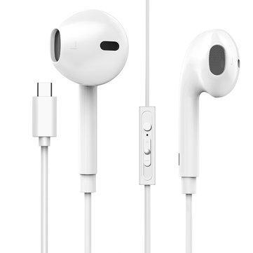 Usb Type C Earphone, Type C Earphone S With Microphone In-Ear Extra Bass Earphone