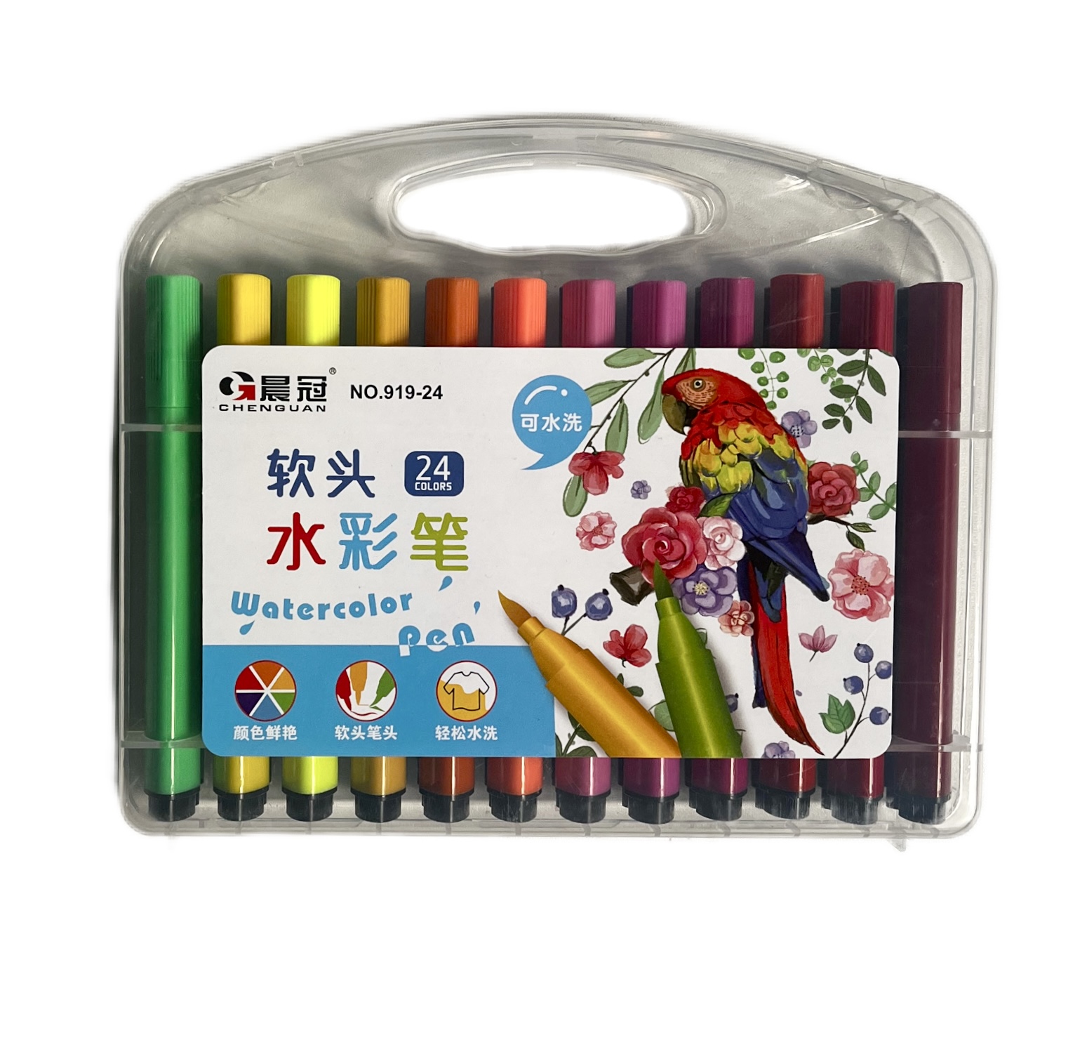 24 Colors Soft Head Washable Watercolor Pen