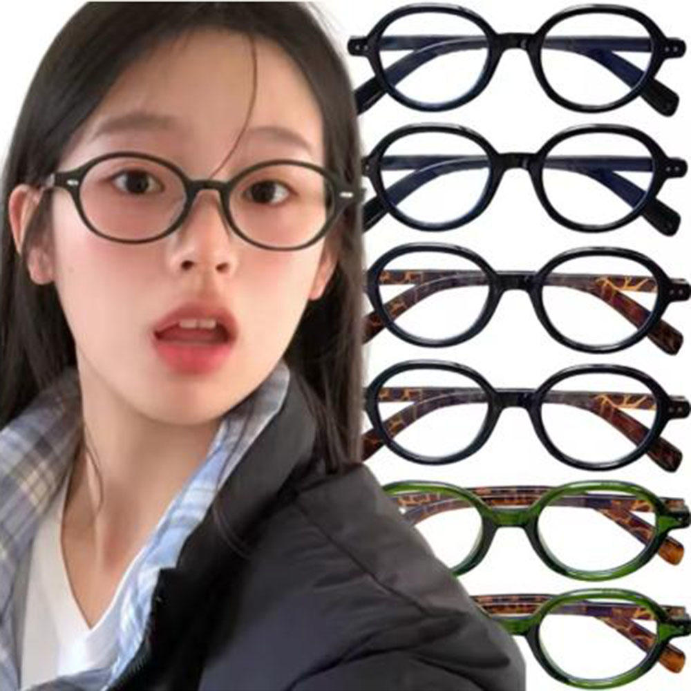 Blue Light Blocking Y2k Glasses Retro Anti Blue Light Glasses Oval for Reading Office Indoor