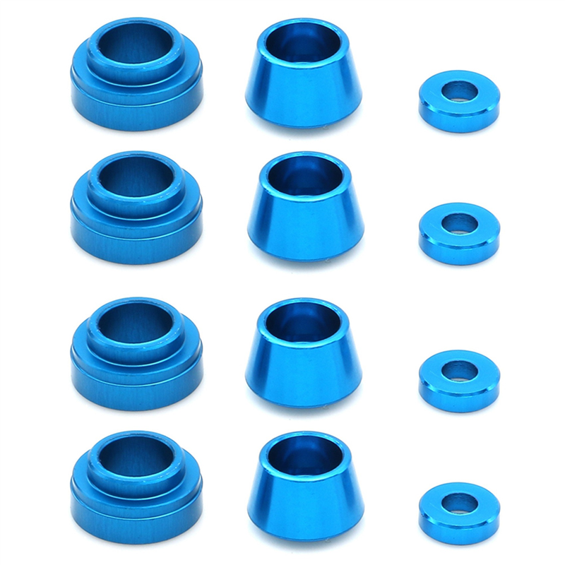 NAMUNY 2X RC Car Upgrade Front Steering Cups Gasket Axle Cups Kit for 1/10 TT02 RC Car Upgrade Parts