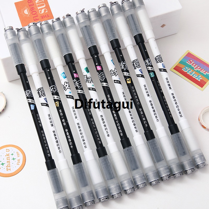 Difutagui SSD Pen Test Lighting Creative Pen Game Pen LED Constellation Cute Promotional Profesional 12 Rotation Flash Rotation Student Learning Stationery Signature