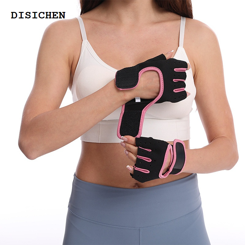 DISICHEN 2025 New Half finger sports gloves weight lifting fitness gloves outdoor sports cycling breathable shock absorption workout gym gloves