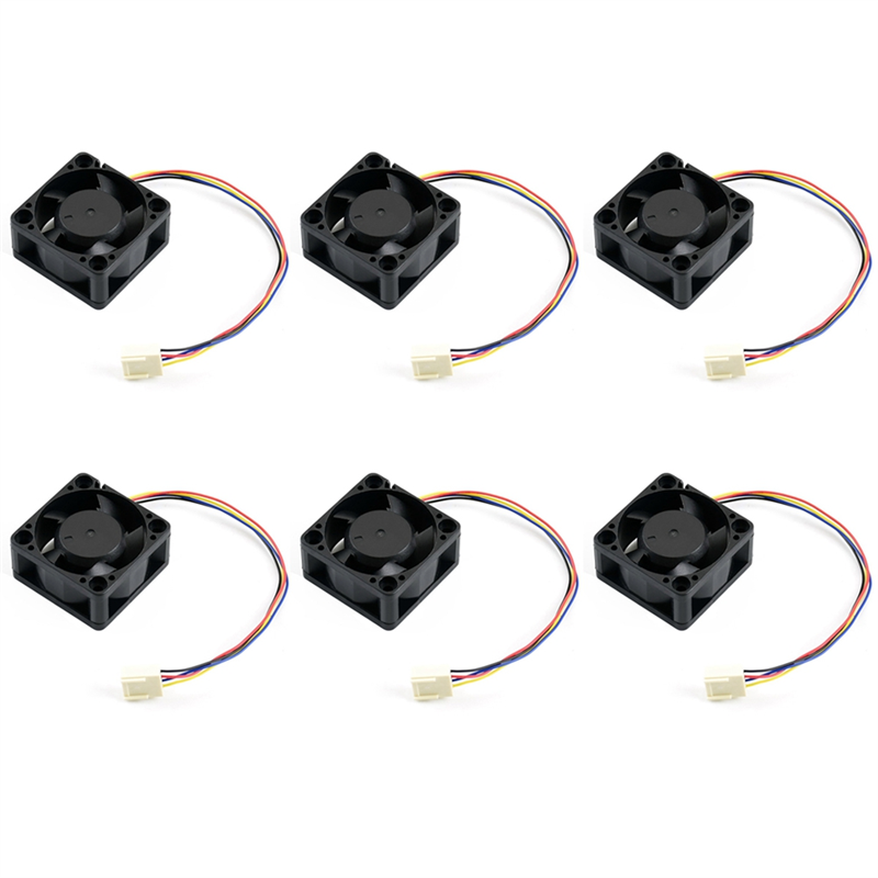 Pullhee-6pc 4cm Cooling Fan for Nano 2GB/4GB (A02/B01/SUB)5V 4PIN Anti Reverse Connection PWM Strong Speed Regulating Fan