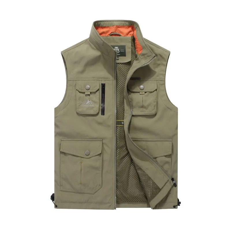 Army Green Color Polyester Front Pocket Design Half Jacket For Men | Trendy Solid Regualr Fit Sleeveless Jacket For Men