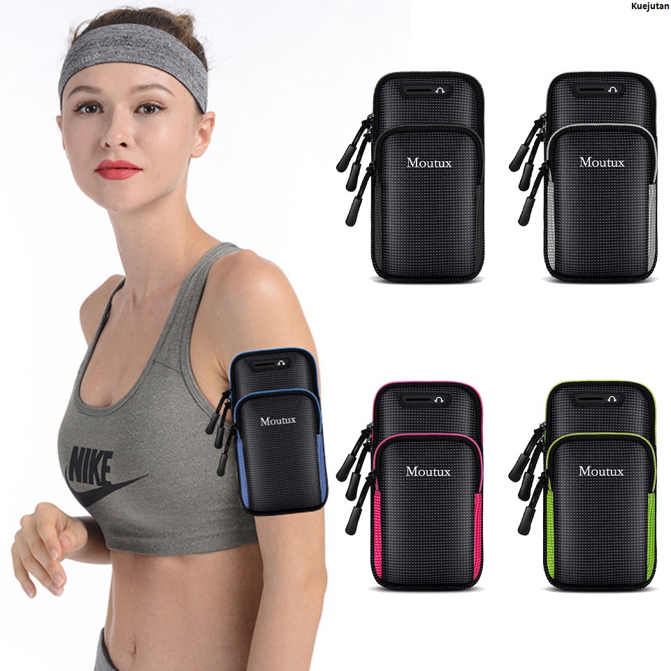 Linman KuejutanNew 【New arrival】Men's And Women's Outdoor Sports Forearm Bag MobLuxury ile Phone Key Storage Arm Bag Universal 6.7 Inch Waterproof Sports Arm Bag