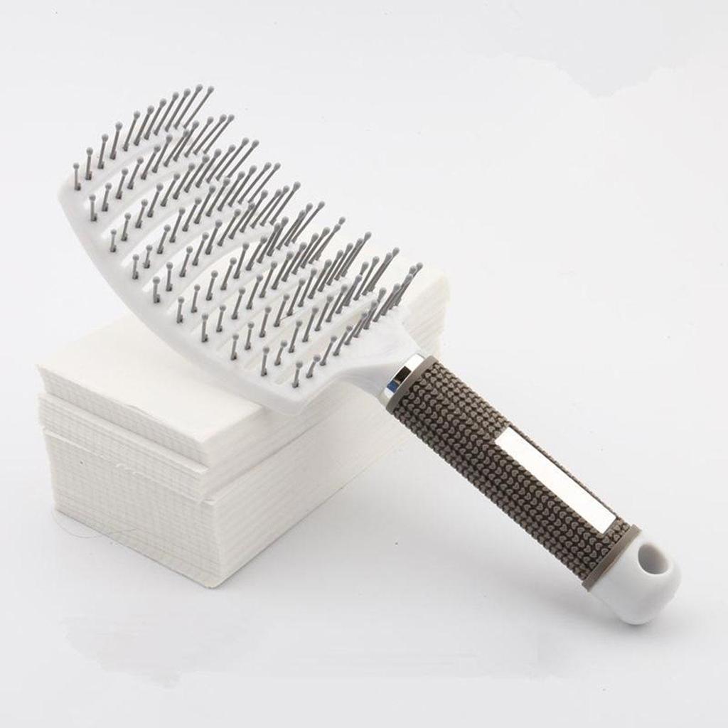 Double Row Hairbrush Wide Toothed Comb Curved Comb Massage Fluffy Hair Brush Curl Hair Styling Hairdressing Tools