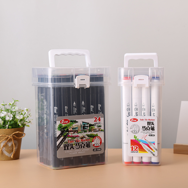 New 【Special Promotion】Double head marker pen suit 36 color children's painting students watercolor pen knowledge mark Gou line pen marker pen