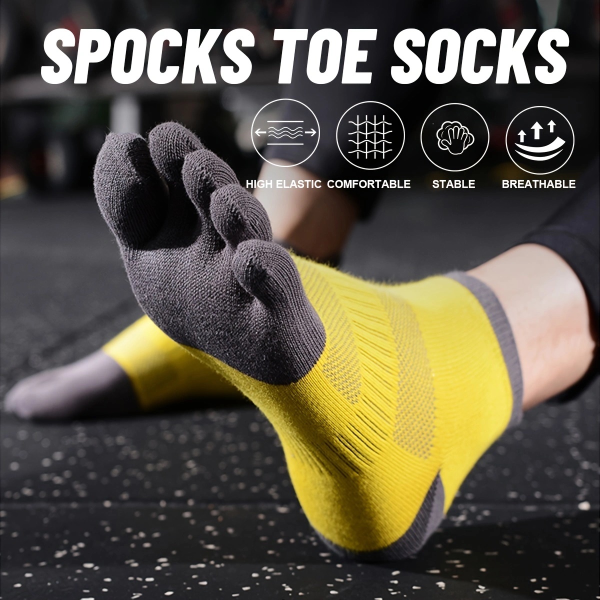 Garter belt friction anti five finger sports shorts tights breathable 【2025 Version】 and comfortable shaping male toes outdoor basketball trip
