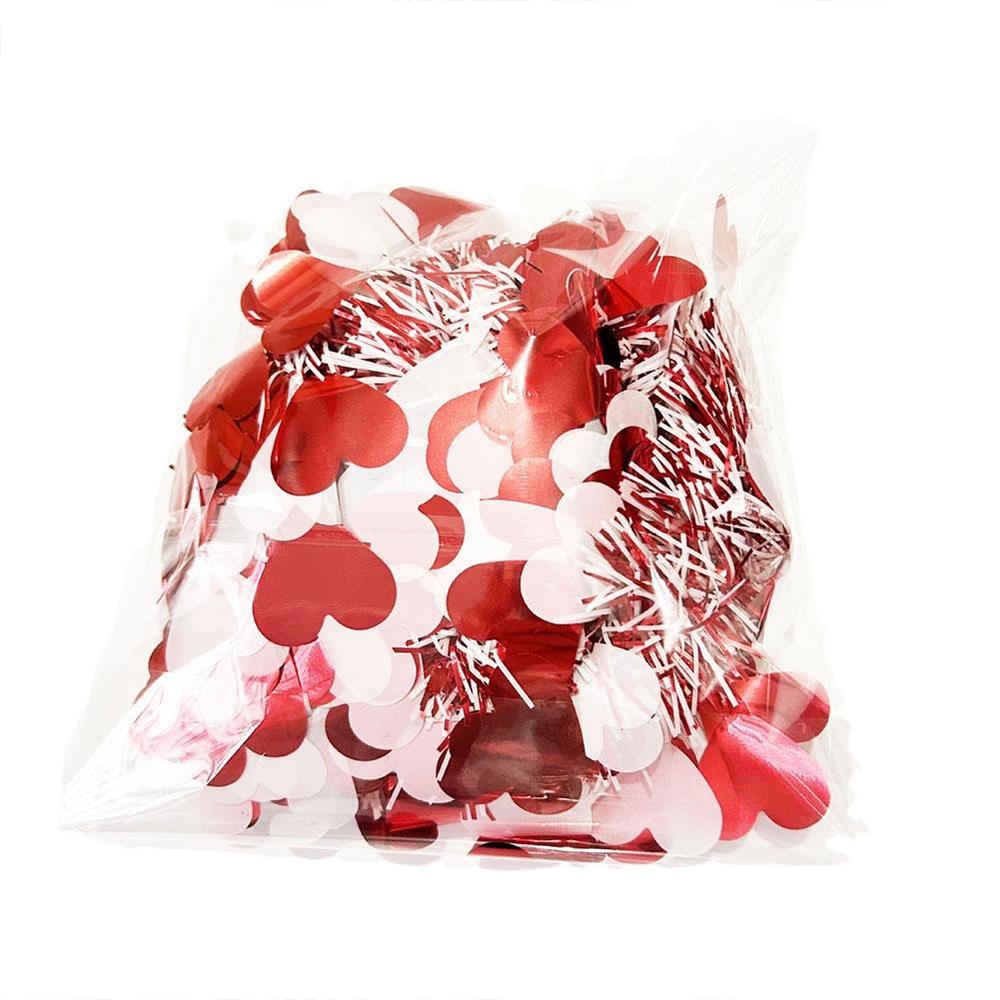 String Red Garland Heart-Shaped Tinsel Garland Red Total Holiday Decorations for Gift Accessory Party Decoration Valentine’s Day