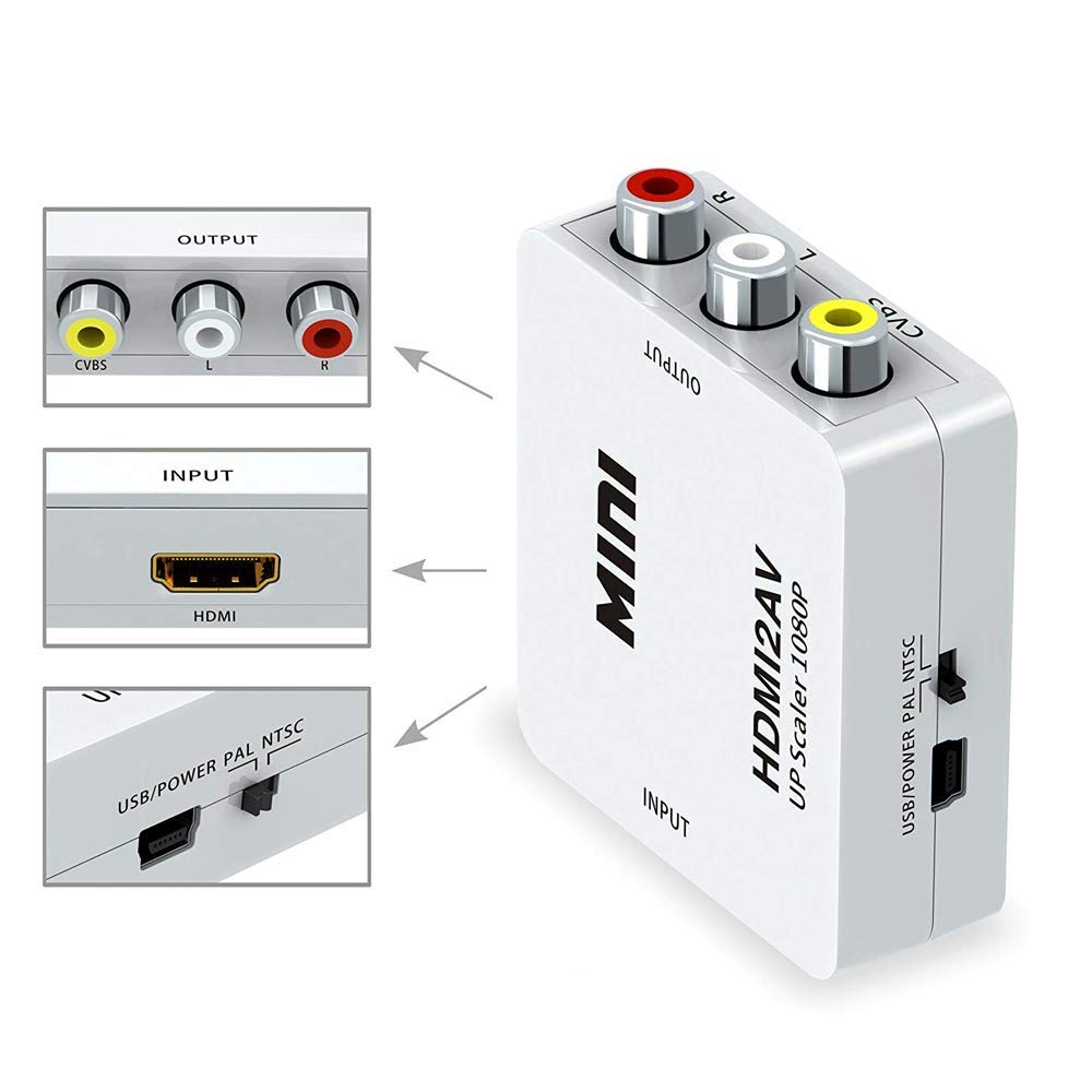 HDMI2AV UP Scaler 1080P HD Video Converter Media Streaming Device