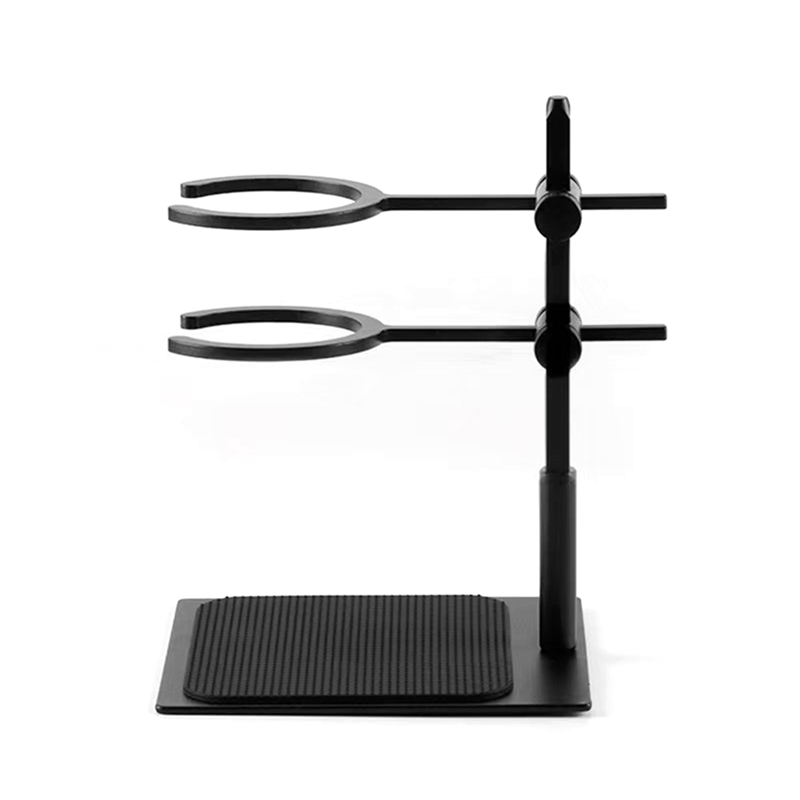 ARELENE Adjustable Double Filter Cup Holder for Pour over Coffee Maker, Aluminum Alloy Dripper Stand, Coffee Drip Brewer Rack
