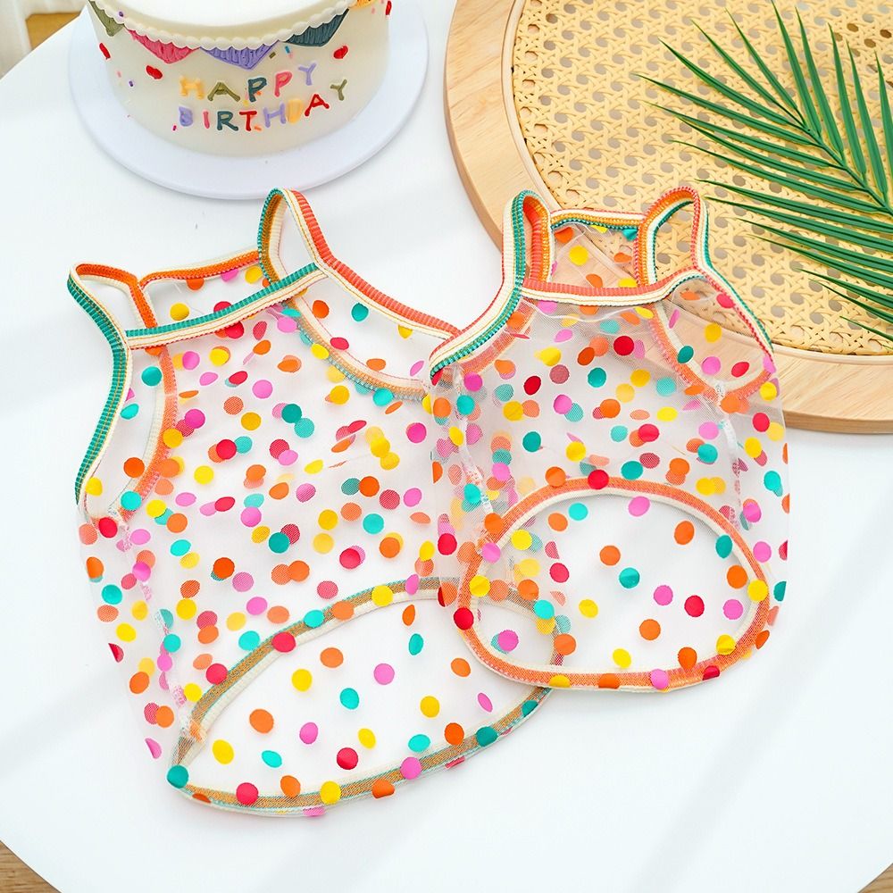 Colorful Sun Protection Pet Harness Cloth Fiber Breathable Cat Vest Quick Dry Mesh Dog Tshirts Kittens