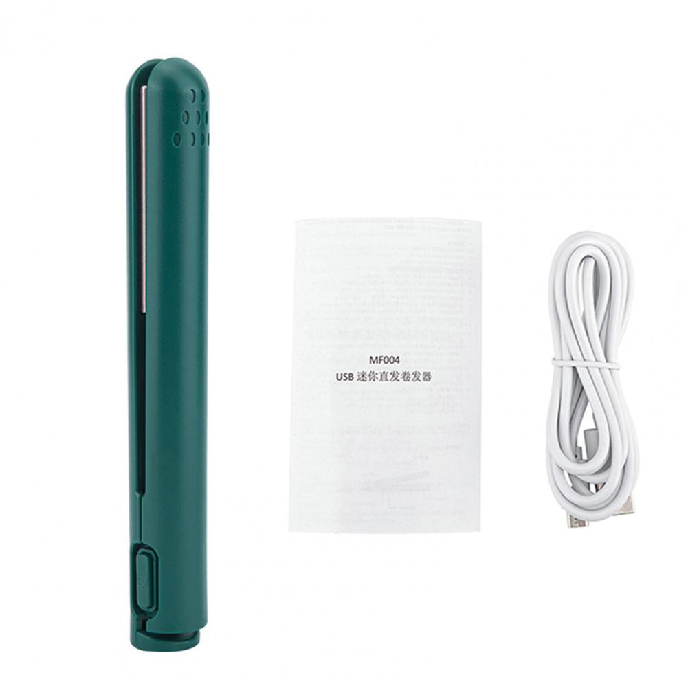 , Rechargeable Straight Portable Mini Hair Maker, Dual-purpose Curling Iron, Negative Ion Technology