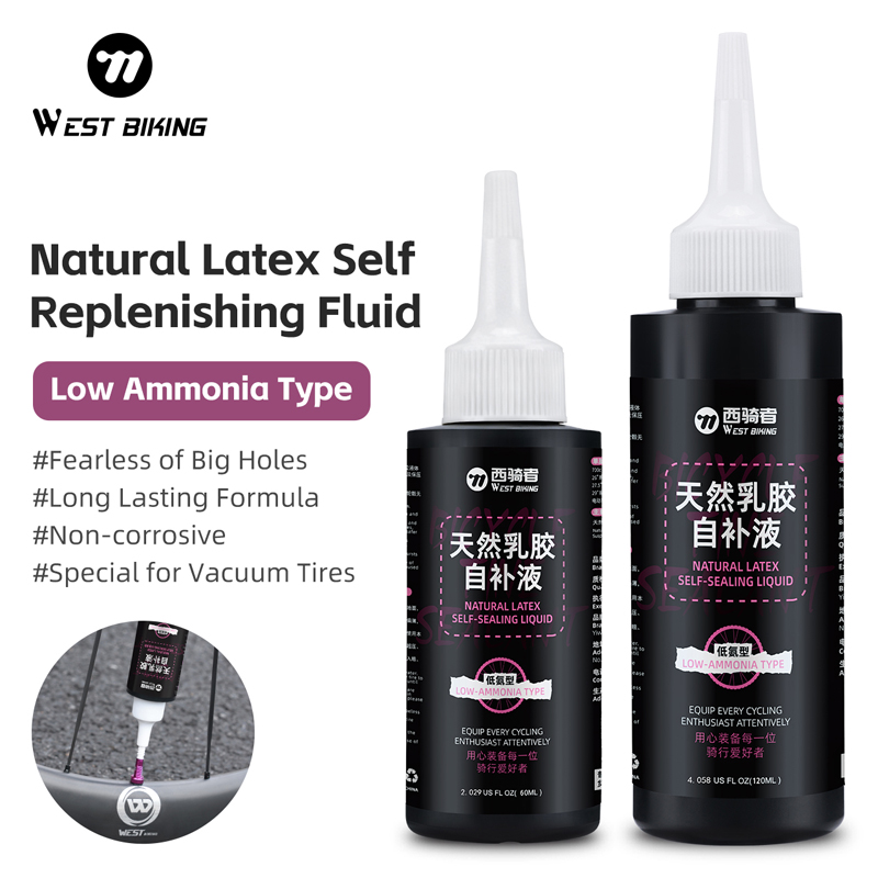WEST BIKING Tubeless Self-Sealing Tire Repair Fl-uid for Mountain Road Bikes-Quick Repair 7mm Filling Range -20C-80C