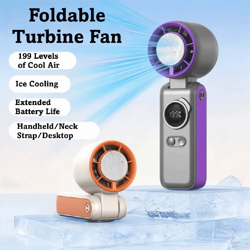 Cooling Fan 199 Gear Semiconductor Cooling Fan Multi-Speed Adjustable Speed Refrigeration Fan Portable Design Powered Handheld Fan Outdoor Activities