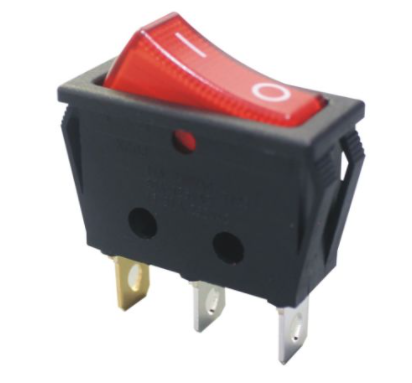 (2 Pcs) ON-Off Switch Rocker 250V 6A 125V 6A 3 Terminal Red Light