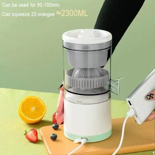Portable Citrus Juicer Rechargeable Orange Lemon Squeezer- Color May Vary