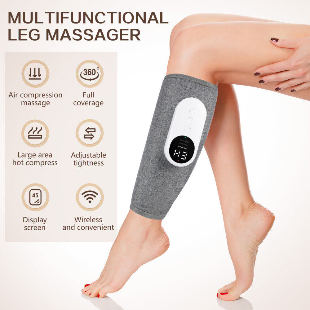 1 pcs Leg Massager Machine Heating Air Compression Circulation Relaxation Foot Calf
