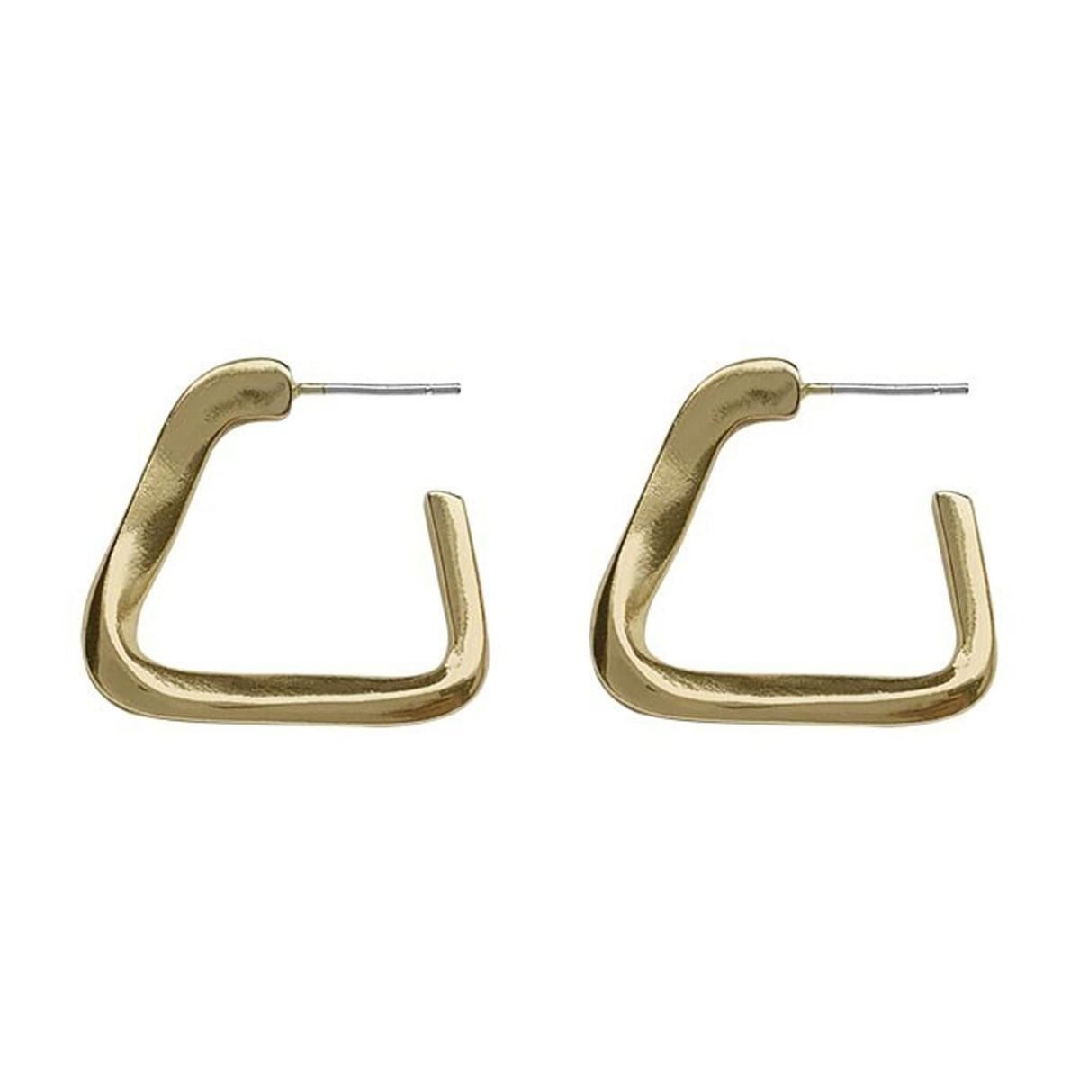 Enacolor New Elegant Golden Silver Metal Geometric Triangle Earrings Korean Girl Accessories