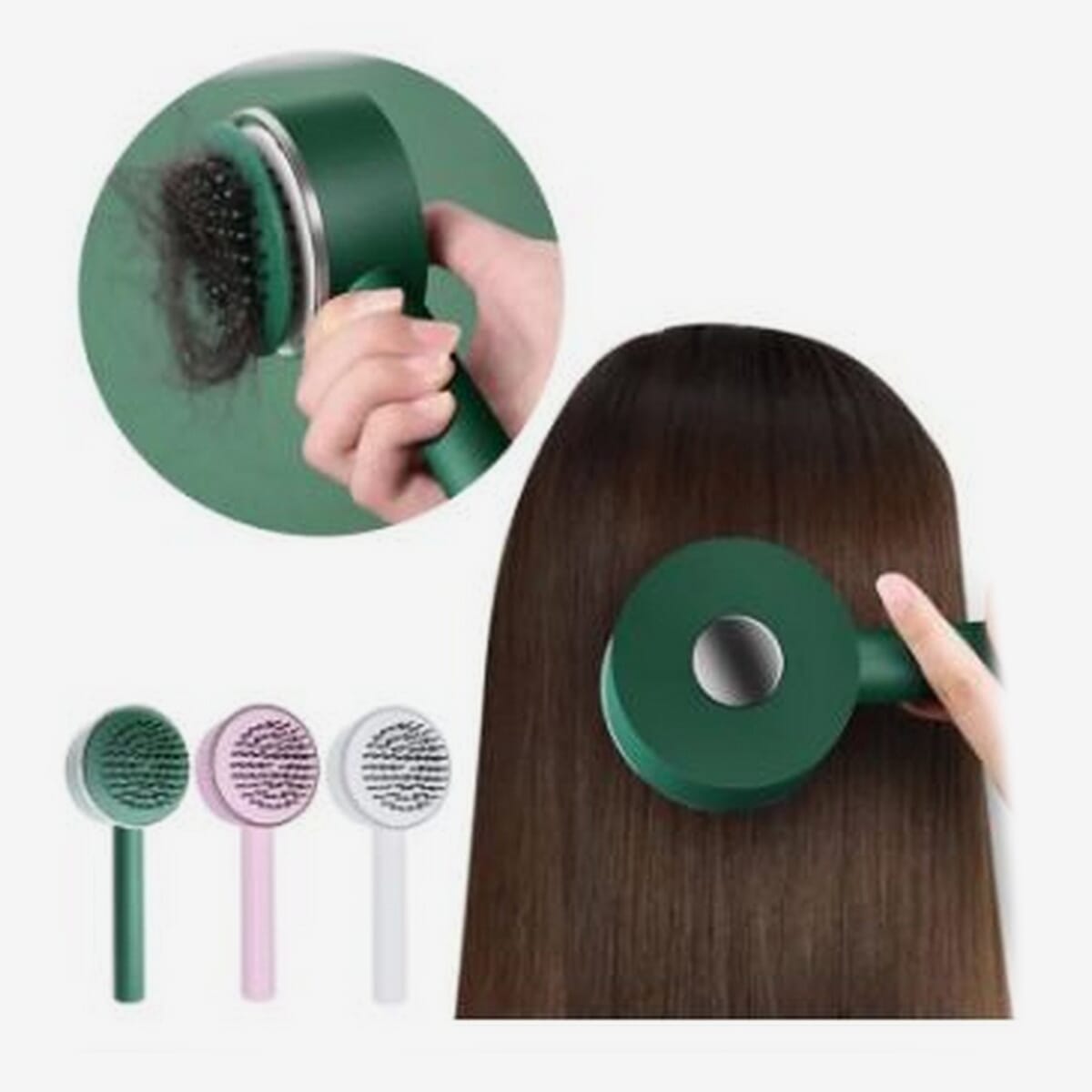 Central Airbag Comb One-Key Self-Cleaning Anti-Hair loss Scalp Massaging Hairbrush
