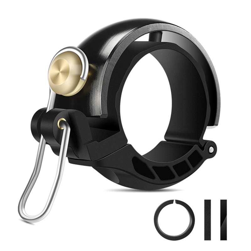 OUMERY Bicycle Bell Retro Copper Bell Metal Clamp High Noise Safety Warning Alarm Handlebar Install Fits 21-26mm Dia Black