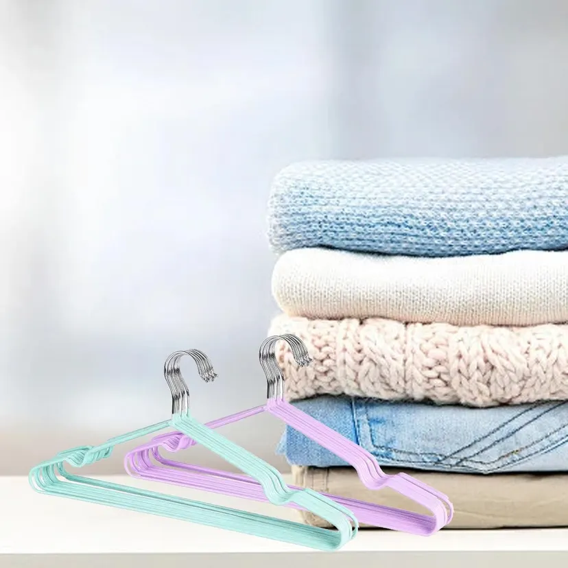 Stainless Steel Clothes Hanger Set 10 pcs | Durable & Sturdy Stainless Steel Clothes Hanger - 10 Pcs | 10 Pcs Clothes Hanger