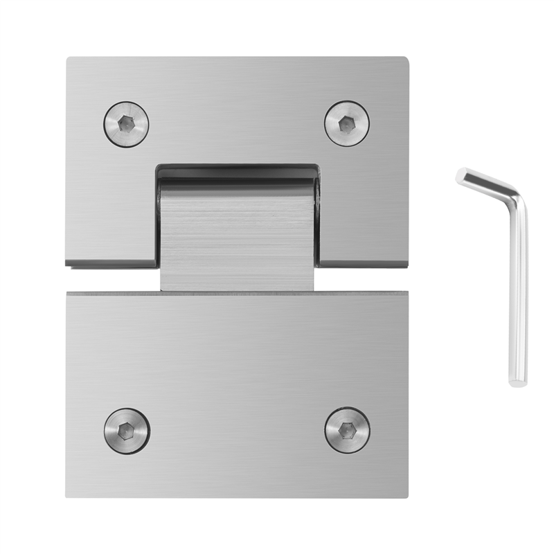 OUMERY Heavy Duty 180 Degree Glass Door Cabinet Showcase Cabinet Clip Glass Shower Door Hinge Replacement Parts Stainless Steel Polished