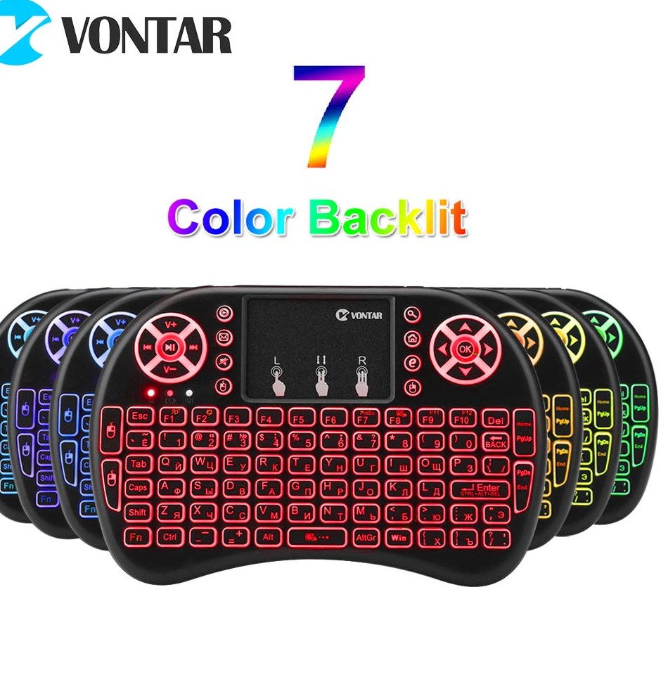 Mini Wireless Keyboard And Mouse (Touchpad) With Smart Function For Android TV, PC And Android Box(RBG)