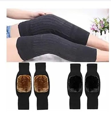 Woolen Leg Warmers Winter Warm Fur Over Knee High Footless Socks for Women