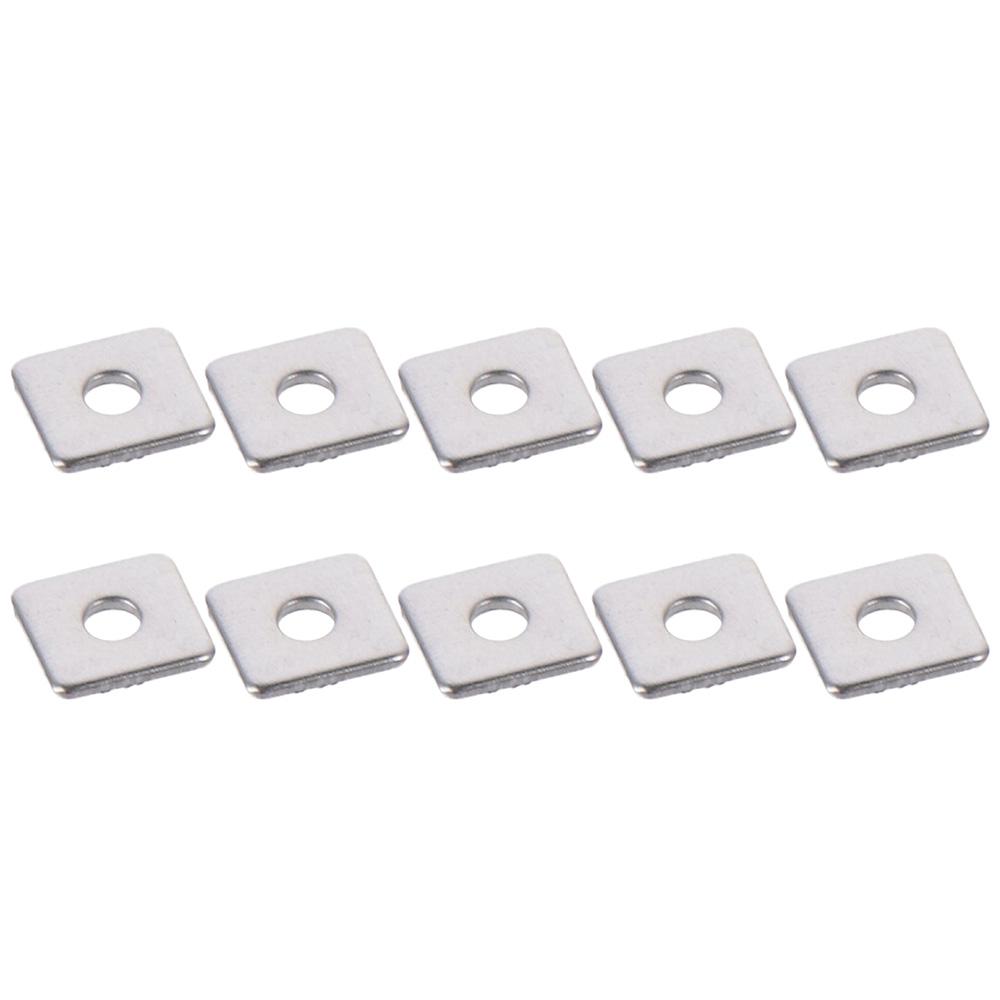 10Pcs Heavy Duty M3 M4 M5 M6 M8 Square Washer 304 Stainless Steel 1mm/1.5mm/2mm Thickness Flat Pad Spacer Silver Tone Square Flat Gasket