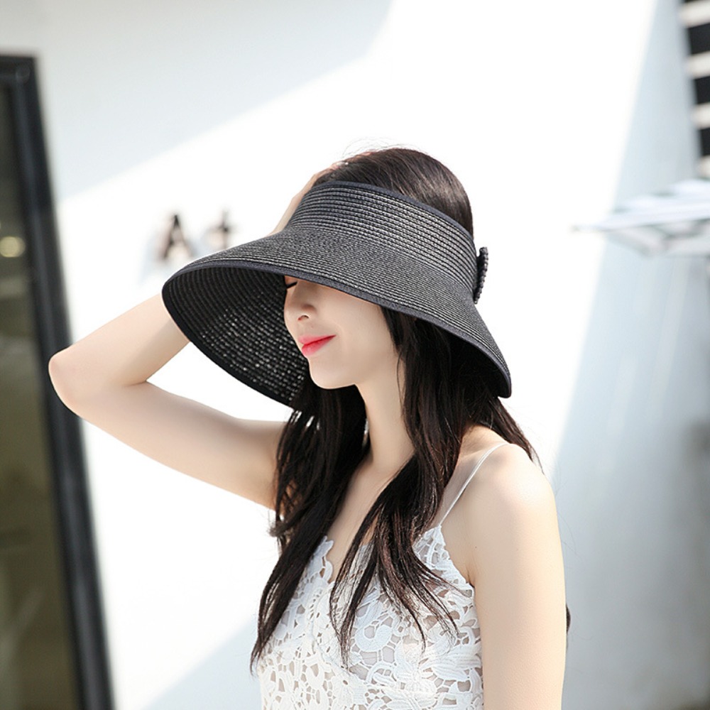 New Large Brim Sunshade Hat Detachable Foldable Beach Hats Sun Protection UPF 50+ Sun Cap