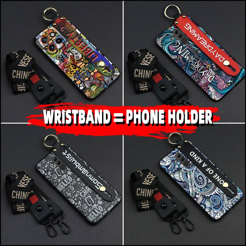 Wristband Lanyard Phone Case For MOTO G56 5G Ring Protective Wrist Strap Waterproof Personality Durable Kickstand