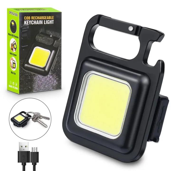 Key Chain Torch / COB Mini LED Flashlight, Rechargeable Flashlight ,COB Key chain Work Light, Magnetic