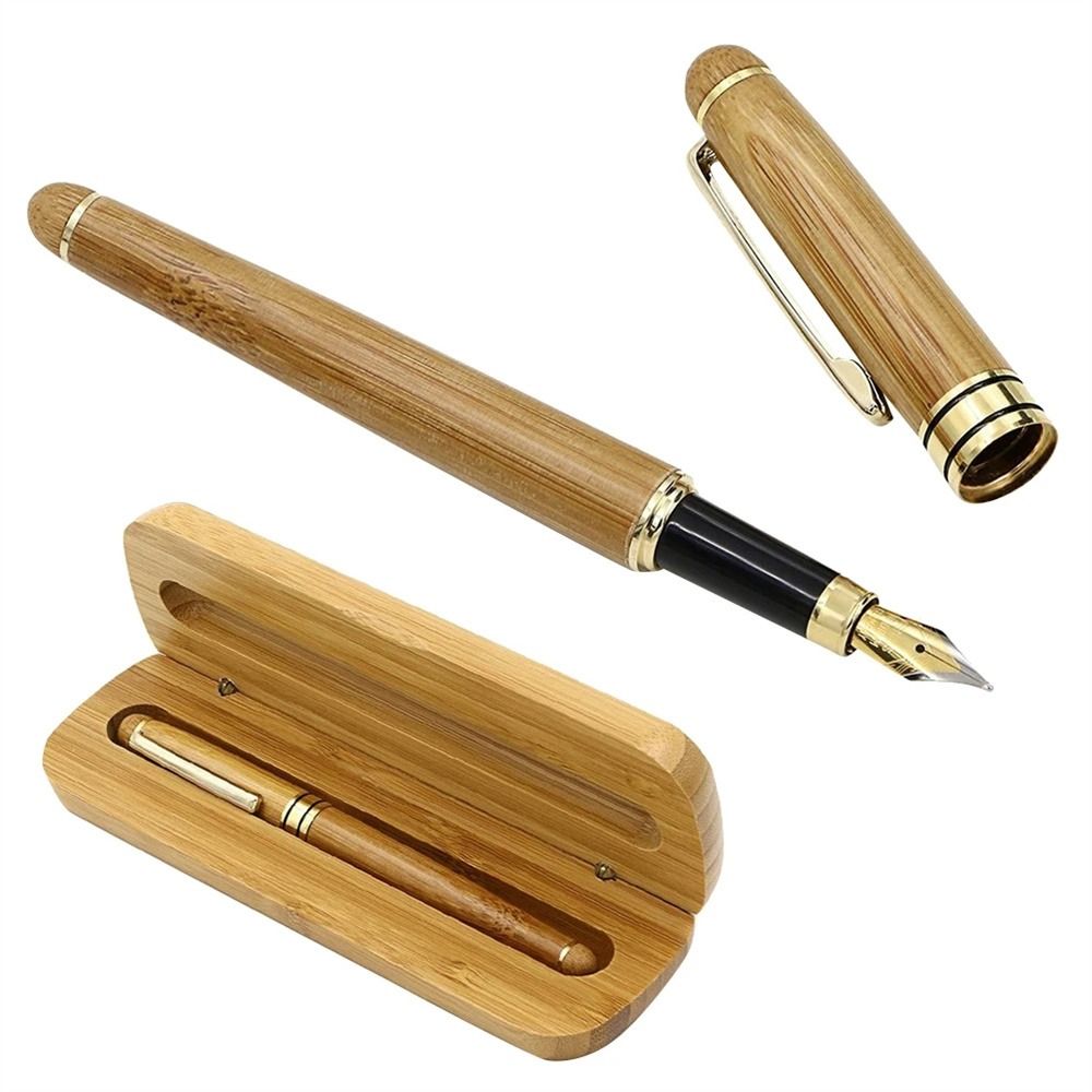 Stationery Signature Writing Supplies Calligraphy Teachers Gifts Smooth Writing Bamboo Box Pens Wood Fountain Pen Nature Bamboo Pen Bamboo Fountain Pen