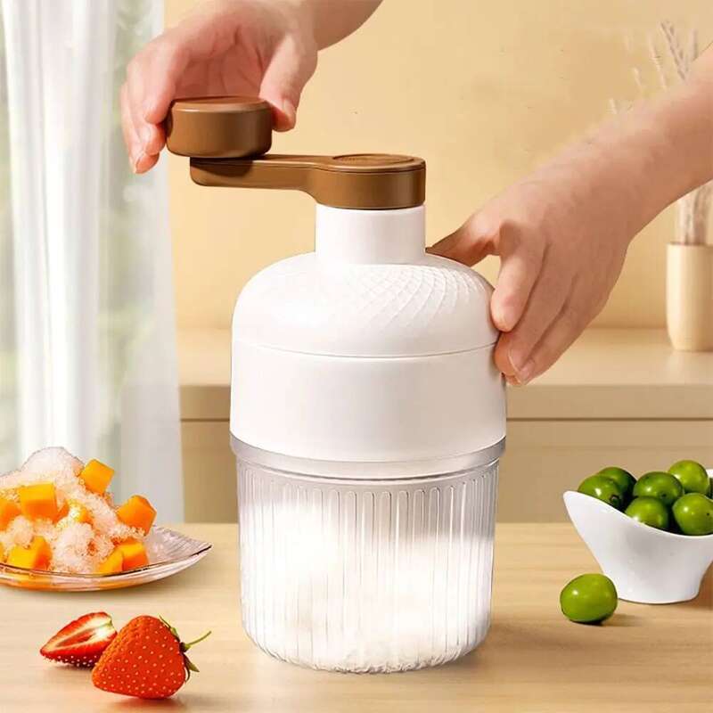 Portable Mini Shaved Hand-Operated with Cube Mold Ice Crusher Manual Small Hail hine Summer Gift