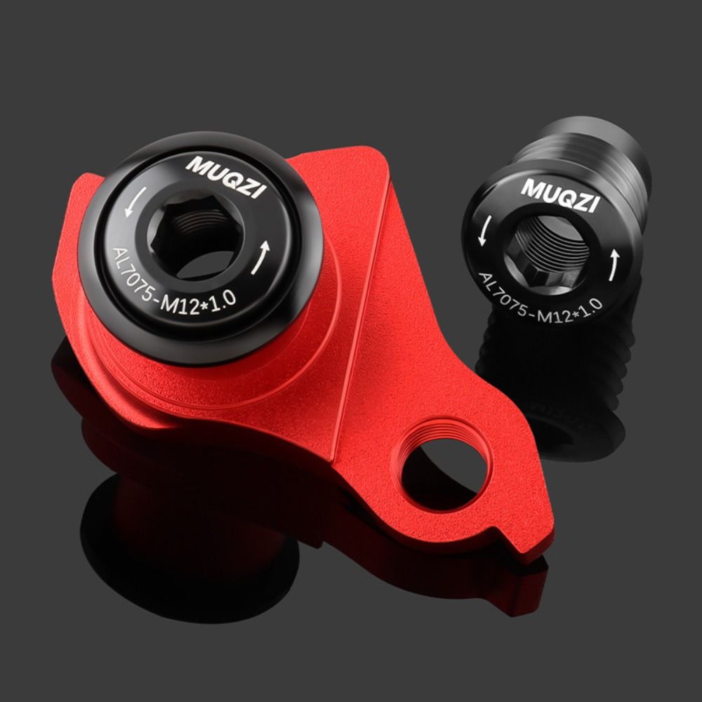 New Aluminum Alloy Rear Derailleur Tail Hook Black Red Lightweight Rear Derailleur Hanger 1.0/1.5 Pitch Outside Hanger Extension UDH
