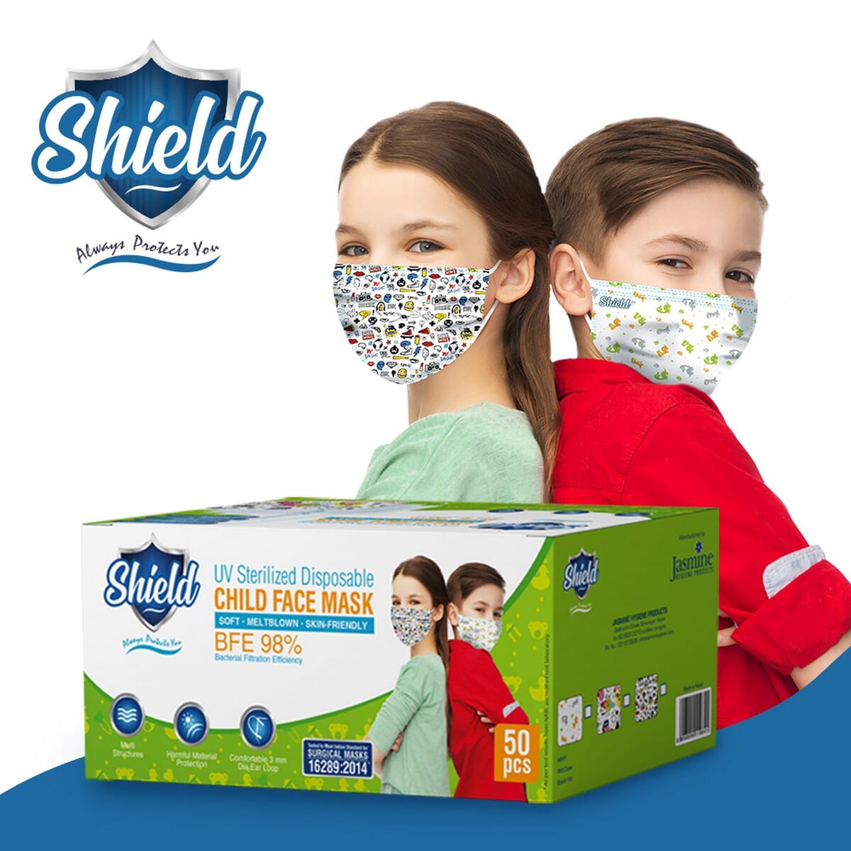 Shield Kids Face Mask With Melt Blown Filter