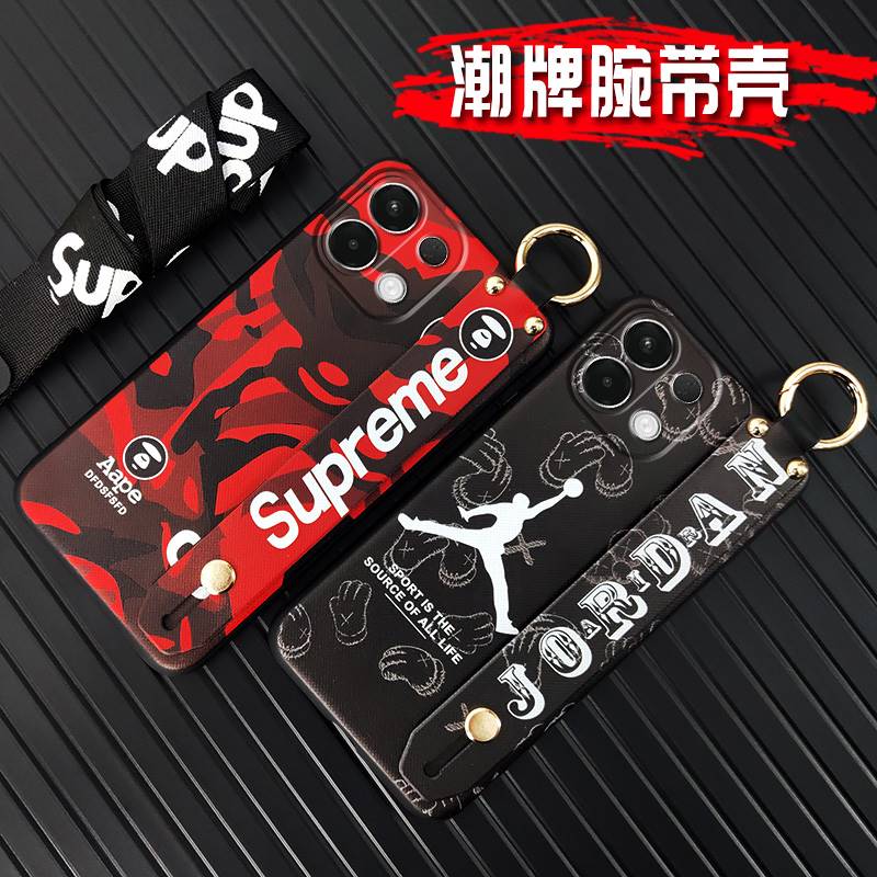 Wristband Cool Phone Case For OPPO Reno15F 5G Ring Trendy Dirt-resistant Anti-knock Protective Silicone Shockproof