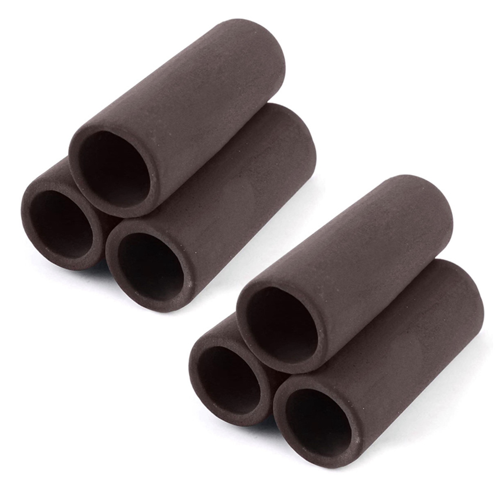 FORIDE 6 Pcs Brown Ceramic Shelters - Shrimp Habitat, Breeding Tube, Cave