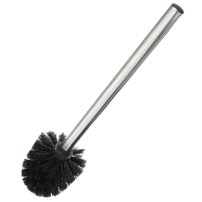 FORIDE 4X Replacement Stainless Steel WC Bathroom Cleaning Toilet Brush Black