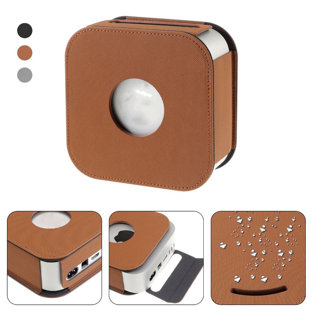 New Leather Protective Case Dustproof Anti-Scratch Host Cover Waterproof Sleeve for Mac Mini M4/M4 Pro 2024 Desktop Computer