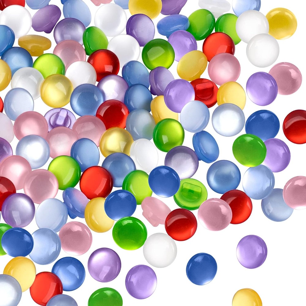 130 PCS Crafting Colorful Fancy Buttons Resin 11.5mm Sewing Buttons Mixed 13 Color Mushroom Shirt Buttons Shirt