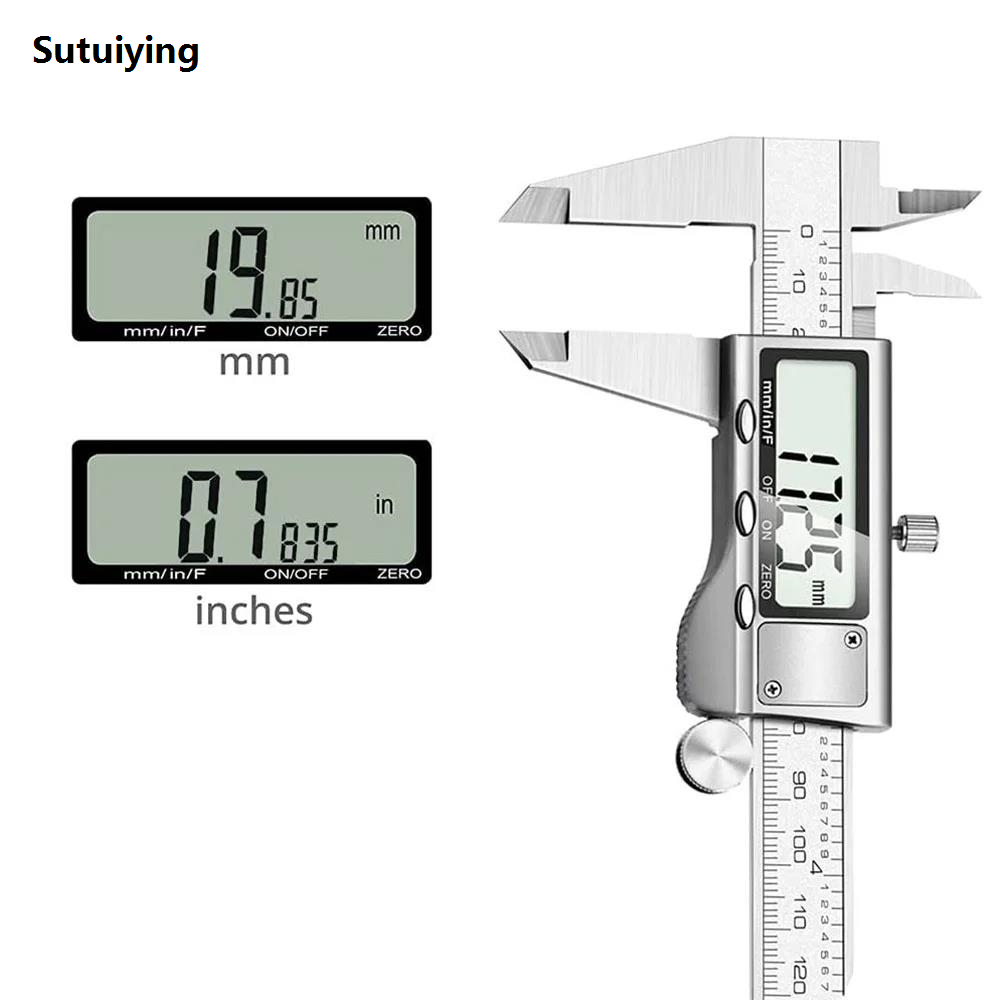 Sutuiying 1pc Vernier Calipers Metal Digital Caliper 6 Portable |150mm Measuring Instrument Measuring Tool